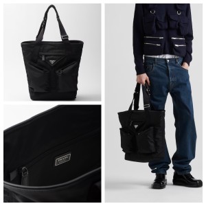 プラダ Re-Nylon xレザー トートバッグ 2VG120_2DW3_F0002
