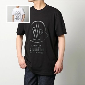 モンクレール 半袖 Tシャツ メンズ カットソー ロゴT ラバーアイコンパッチ クルーネック コットン 8C00029 8390T