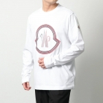 モンクレール カットソー メンズ クルーネック 長袖Tシャツ ロンT ロゴ アイコンパッチ 刺繍 メッシュ 8D00005 8390T 001