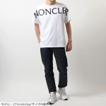 モンクレール マットブラック クルーネック 半袖 Tシャツ カットソー ロゴT  8C7C510 829H8