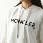 モンクレール フーディー レディース コットン スウェット プルオーバー パーカー 刺繍ロゴ アイコンパッチ 8G00026 89A1K