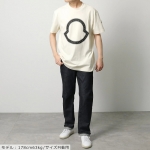 モンクレール 半袖 Tシャツ メンズ カットソー スタッズ装飾 アイコンパッチ クルーネック コットン 8C00015 8390T