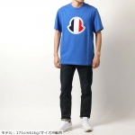 モンクレール MAGLIA T-SHIRT クルーネック 半袖 Tシャツ カットソー トリコロールカラー メッシュ 8C7B440 8390T