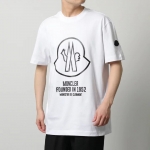 モンクレール 半袖 Tシャツ メンズ カットソー ロゴT ラバーアイコンパッチ クルーネック コットン 8C00029 8390T