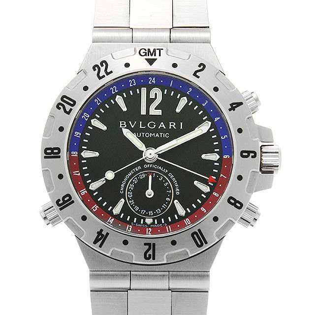 ブルガリ ディアゴノ プロフェッショナル GMT メンズ 自動巻き GMT40SSD