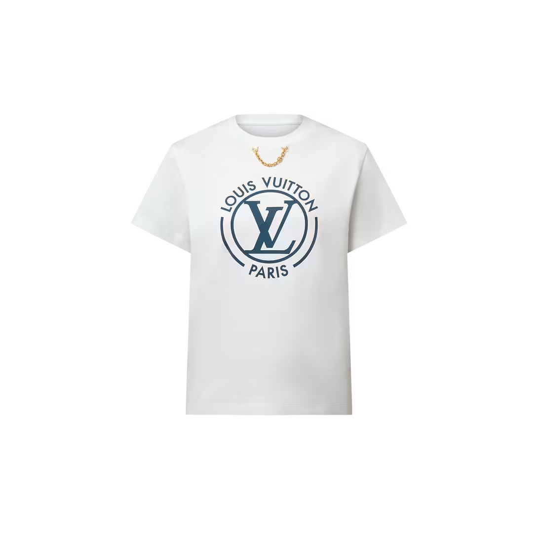 ルイ・ヴィトン フロックド LV Tシャツ 1AHEOU