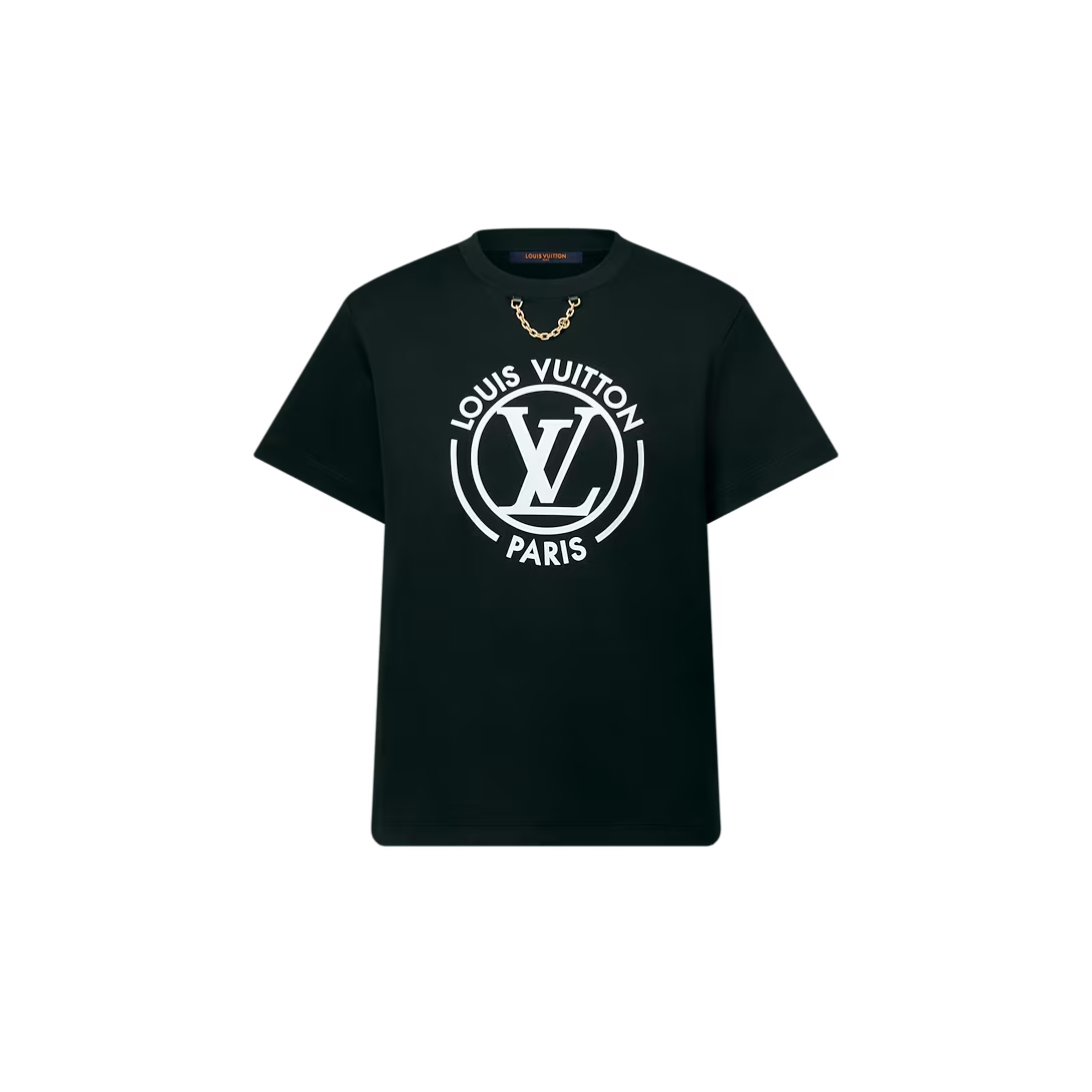 ルイ・ヴィトン フロックド LV Tシャツ  1AHEON