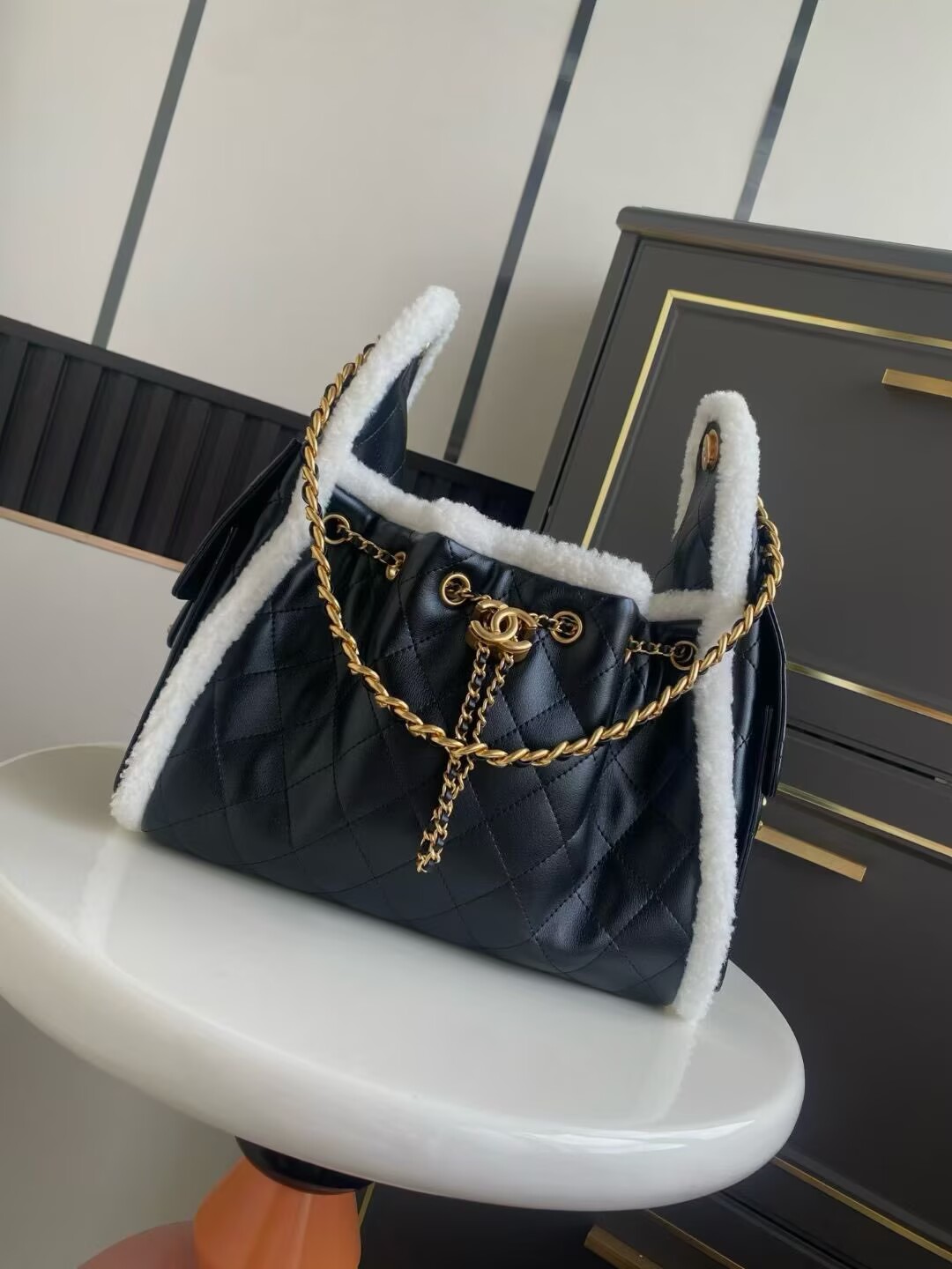 ャネル CHANEL25 スモール ハンドバッグ ブラック AS5293