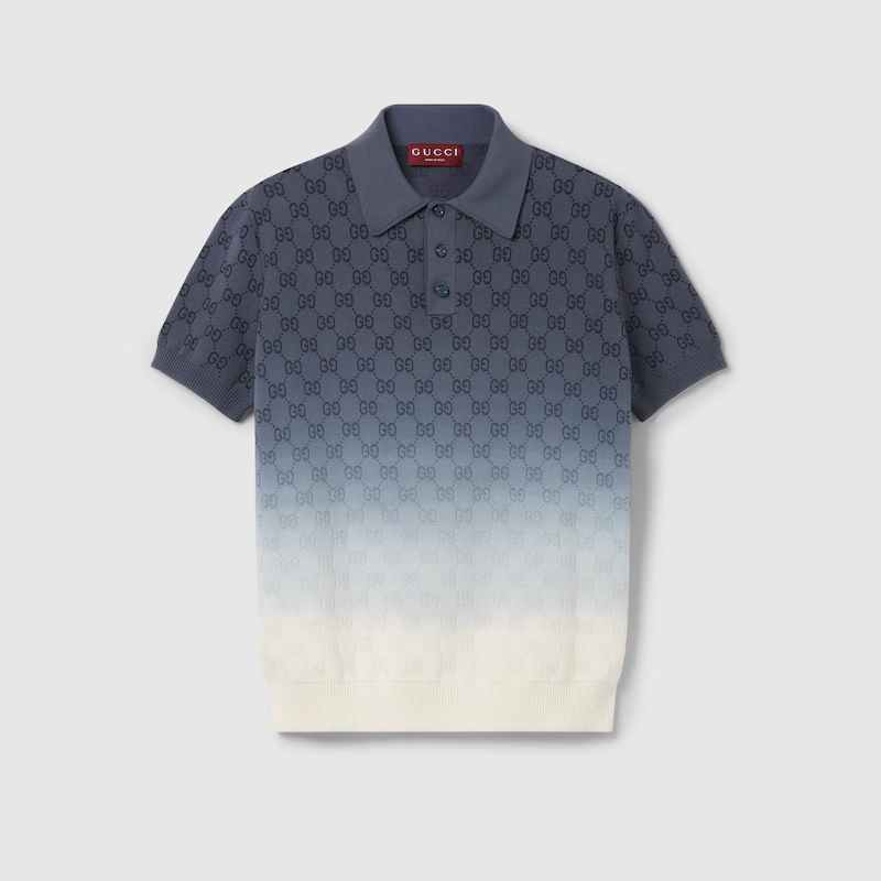 グッチ GG コットンニット ジャカード ポロTシャツ 834168 XKEZD 4804