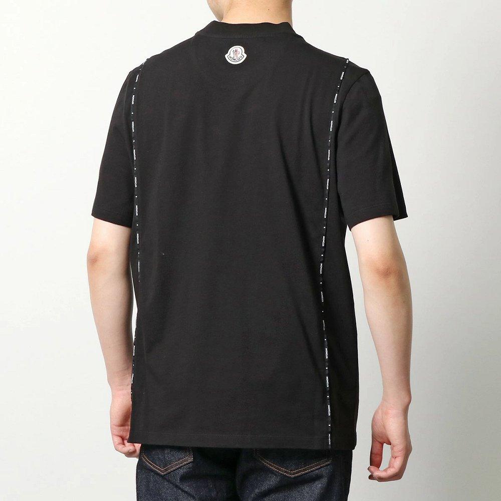 モンクレール Tシャツ メンズ クルーネック 半袖 カットソー アイコンパッチ ロゴテープ 8C00013 829H8 999