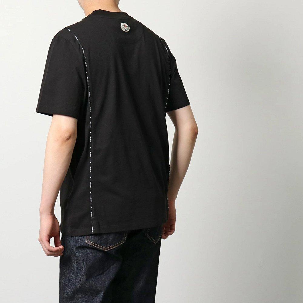 モンクレール Tシャツ メンズ クルーネック 半袖 カットソー アイコンパッチ ロゴテープ 8C00013 829H8 999