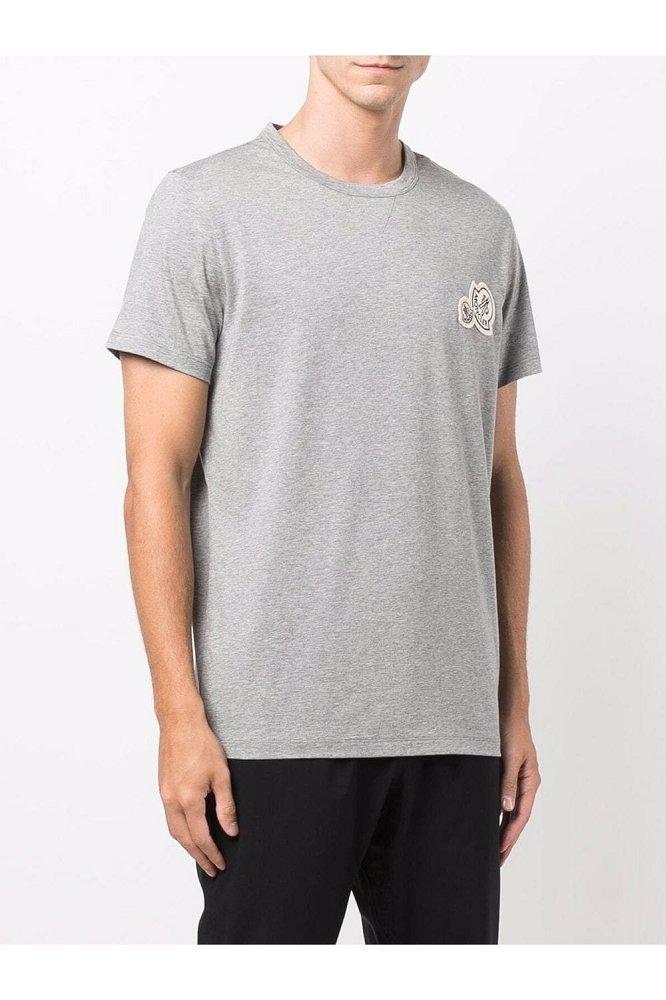 モンクレール クルーネック 半袖 Tシャツ カットソー アイコンパッチ コットン 8C00076 8390Y 