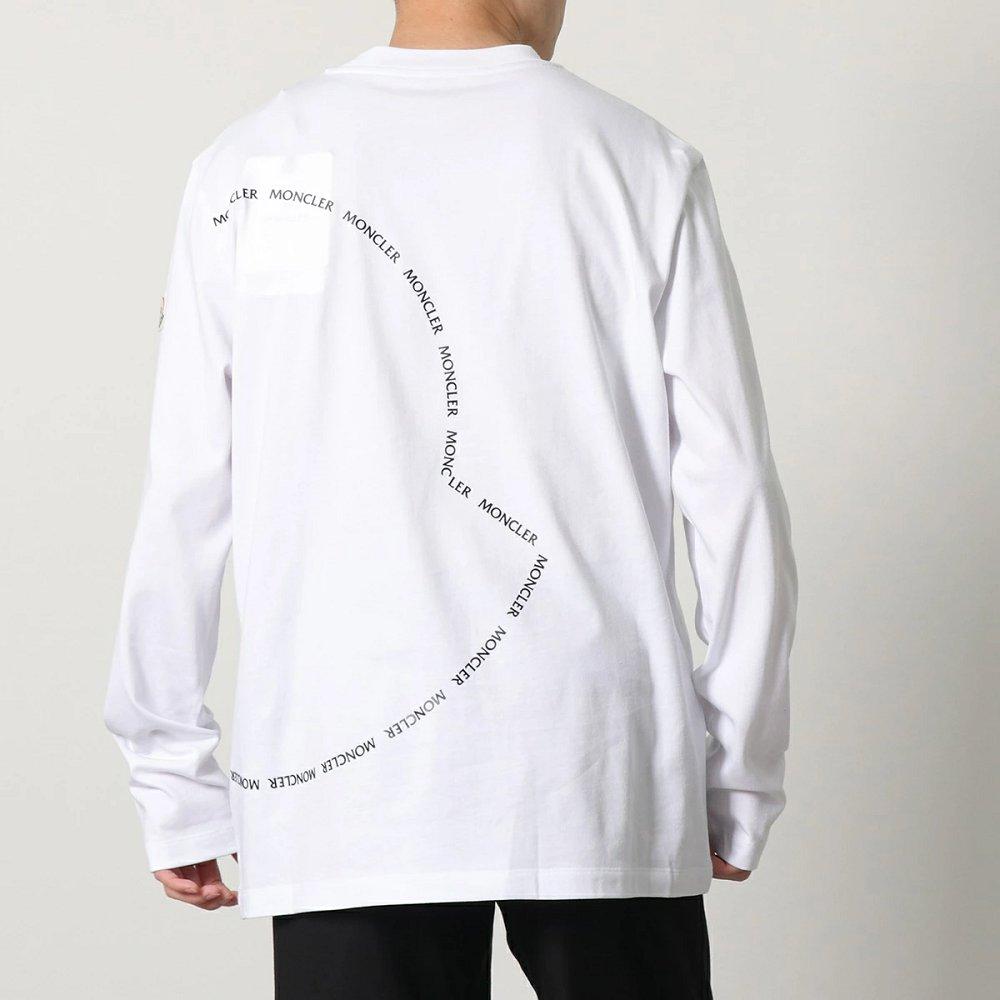 モンクレール 長袖 Tシャツ メンズ クルーネック カットソー ロンT ロゴT アイコンパッチ コットン 8D00009 8390T