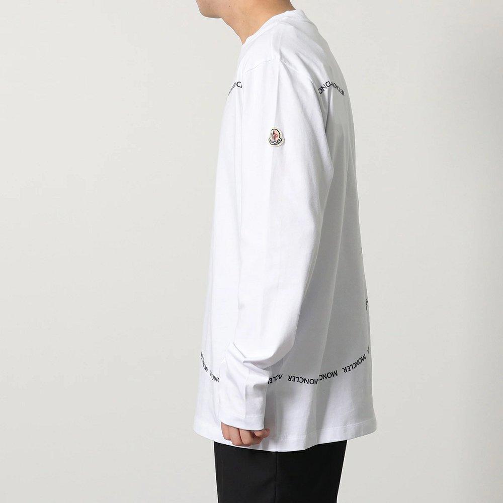 モンクレール 長袖 Tシャツ メンズ クルーネック カットソー ロンT ロゴT アイコンパッチ コットン 8D00009 8390T