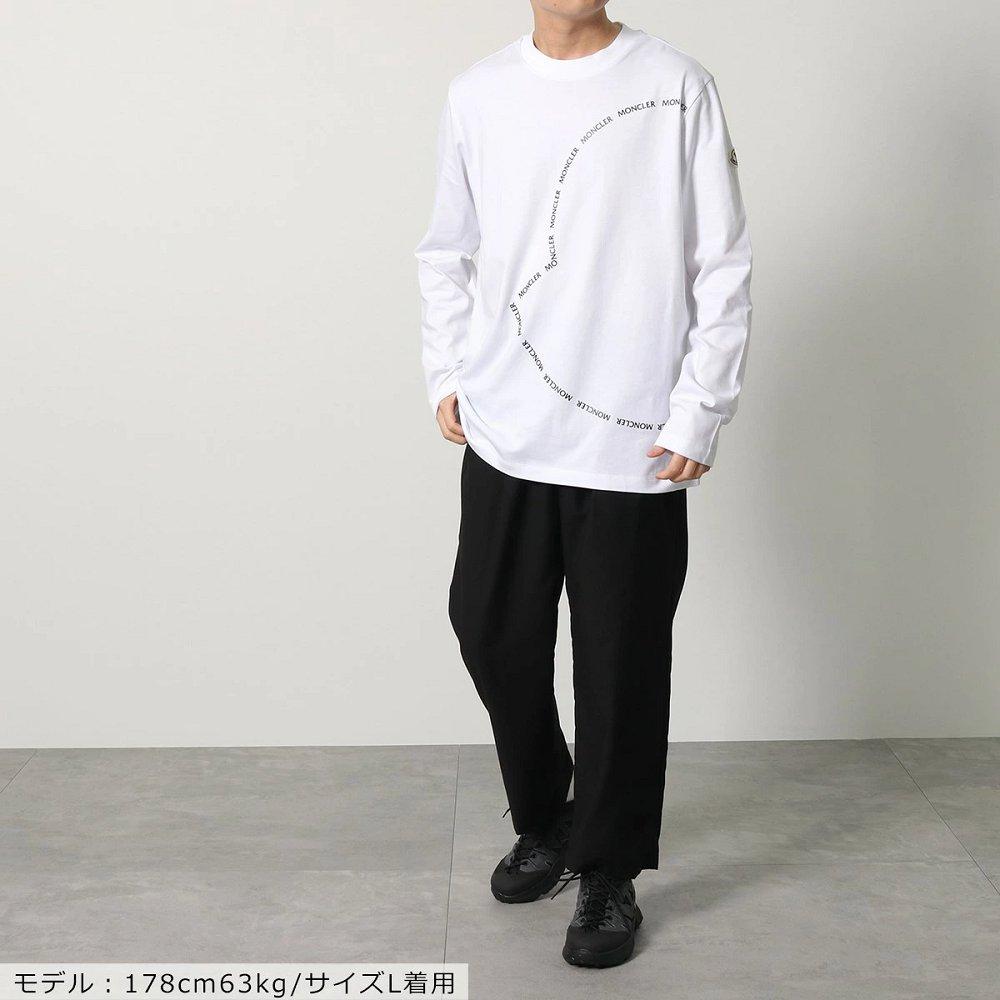 モンクレール 長袖 Tシャツ メンズ クルーネック カットソー ロンT ロゴT アイコンパッチ コットン 8D00009 8390T