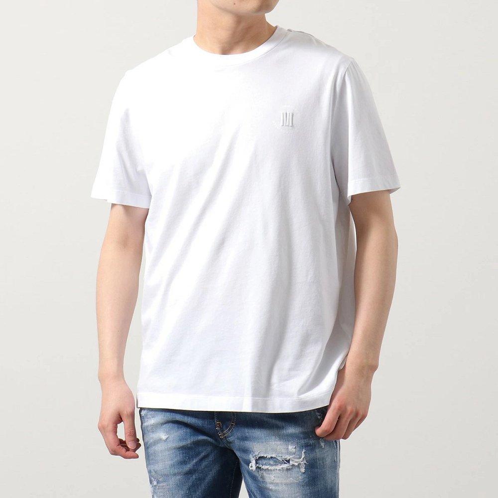 モンクレール マットブラック 半袖 Tシャツ メンズ カットソー クルーネック ロゴT 刺繍 ラバーロゴパッチ 8C00026 829H8