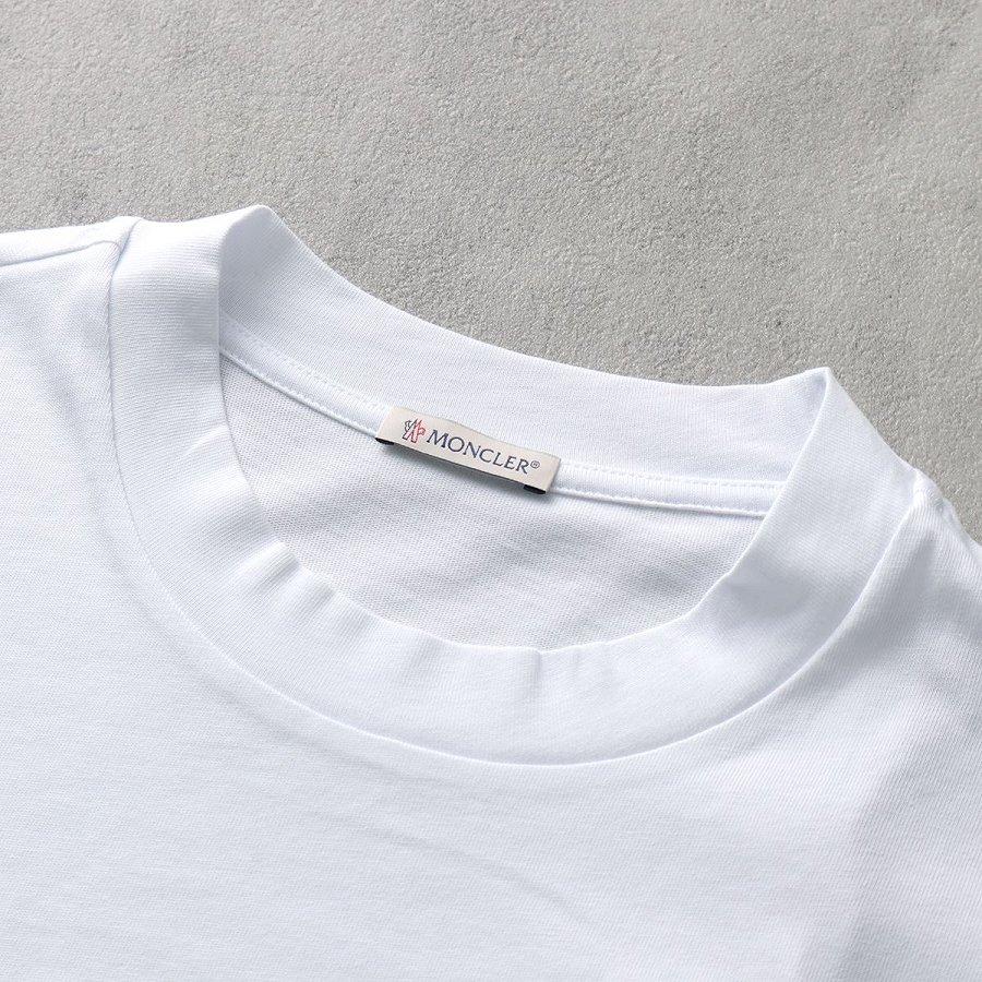 モンクレール 半袖 Tシャツ メンズ カットソー コットン アイコンパッチ クルーネック ロゴT アイコン刺繍 8C00042 8390T