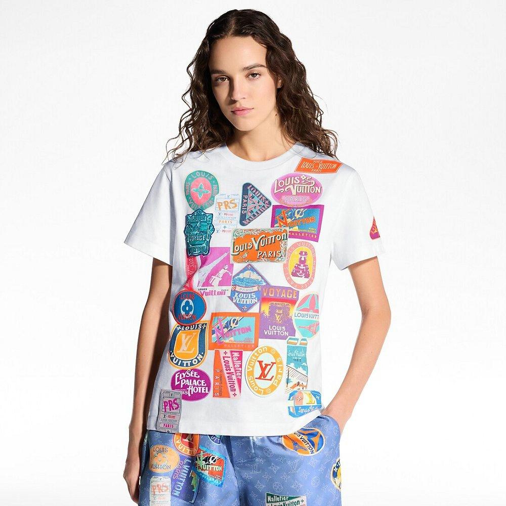 ルイ・ヴィトン トラベルパッチプリントTシャツ  1AHISN
