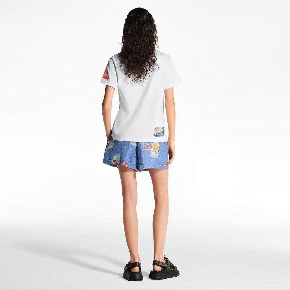ルイ・ヴィトン トラベルパッチプリントTシャツ  1AHISN