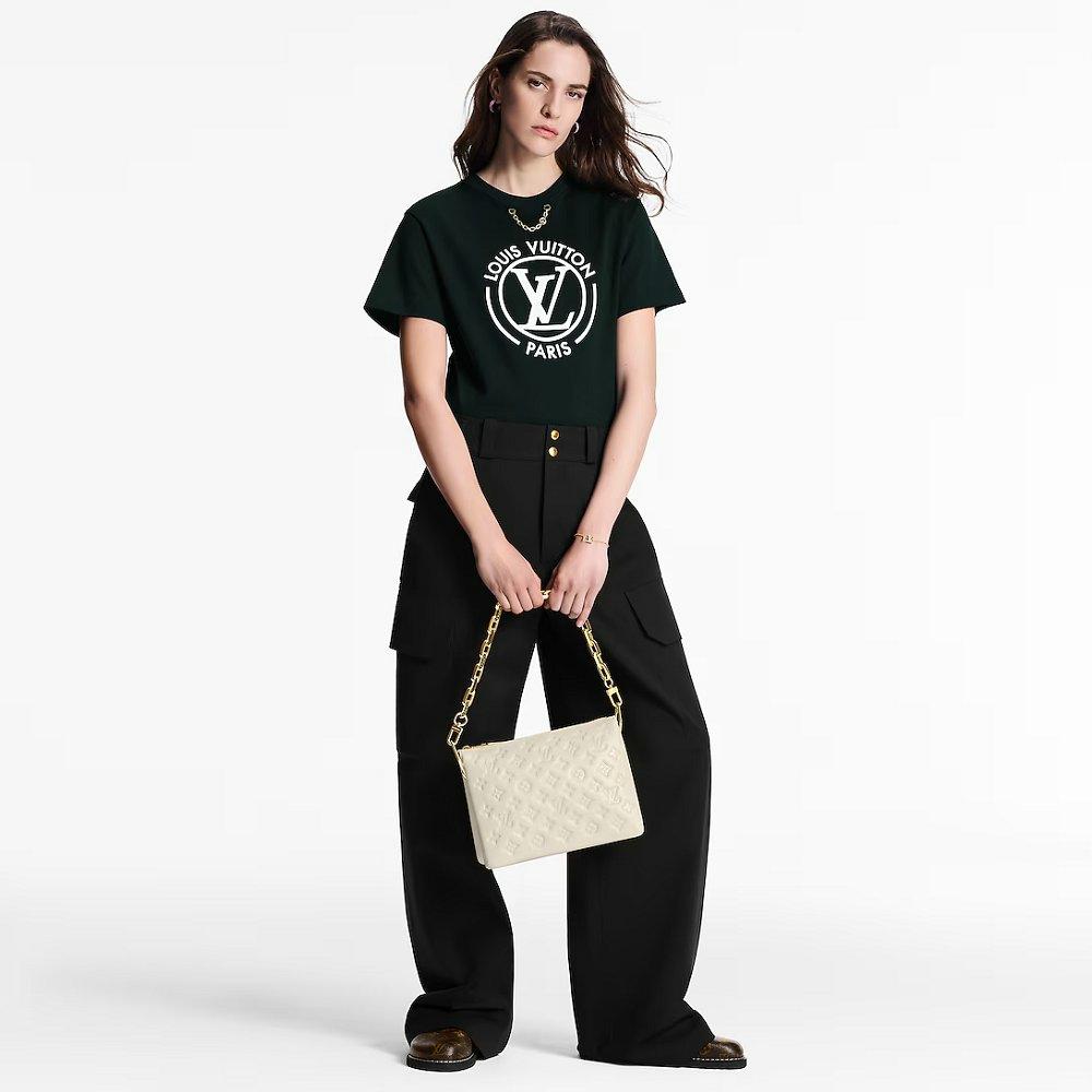 ルイ・ヴィトン フロックド LV Tシャツ  1AHEON