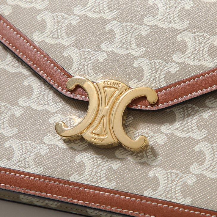 セリーヌ ショルダーバッグ Margo マーゴ レディース チェーンウォレット トリオンフキャンバス 10L462FI6.02GR