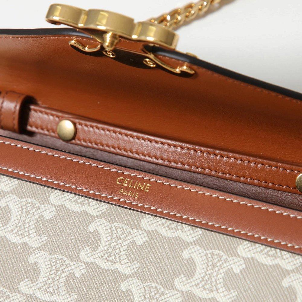 セリーヌ ショルダーバッグ Margo マーゴ レディース チェーンウォレット トリオンフキャンバス 10L462FI6.02GR