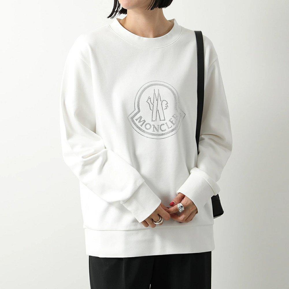 モンクレール激安 スウェット MAGLIA マーリア レディース ラインストーン ロゴ クルーネック 長袖 トレーナー 8G00053 899TR