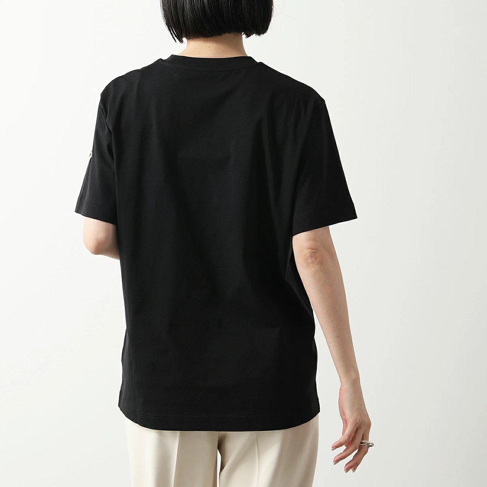 モンクレール Tシャツ レディース 半袖 クルーネック カットソー コットン スパンコール 刺繍 ロゴパッチ 8C00028 829HP