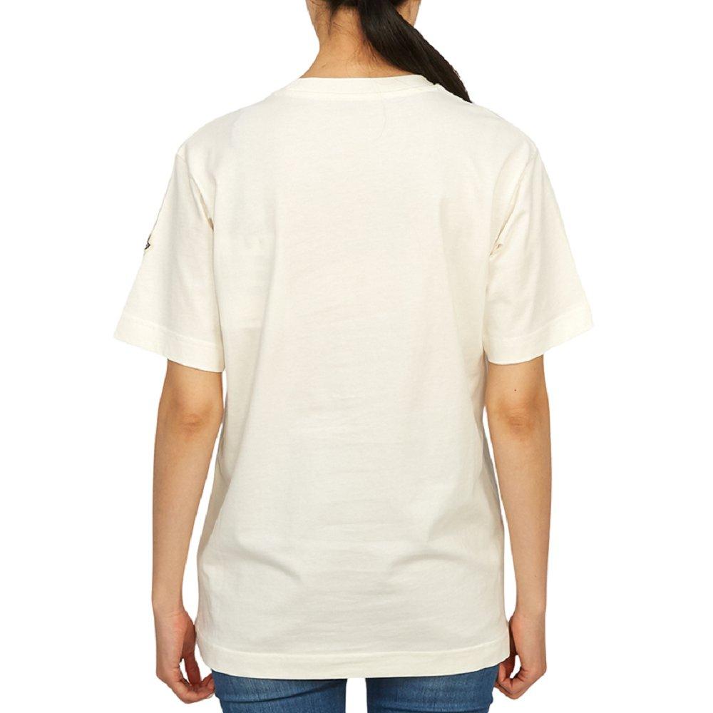 モンクレール Tシャツ レディース 半袖 クルーネック カットソー コットン スパンコール 刺繍 ロゴパッチ 8C00028 829HP