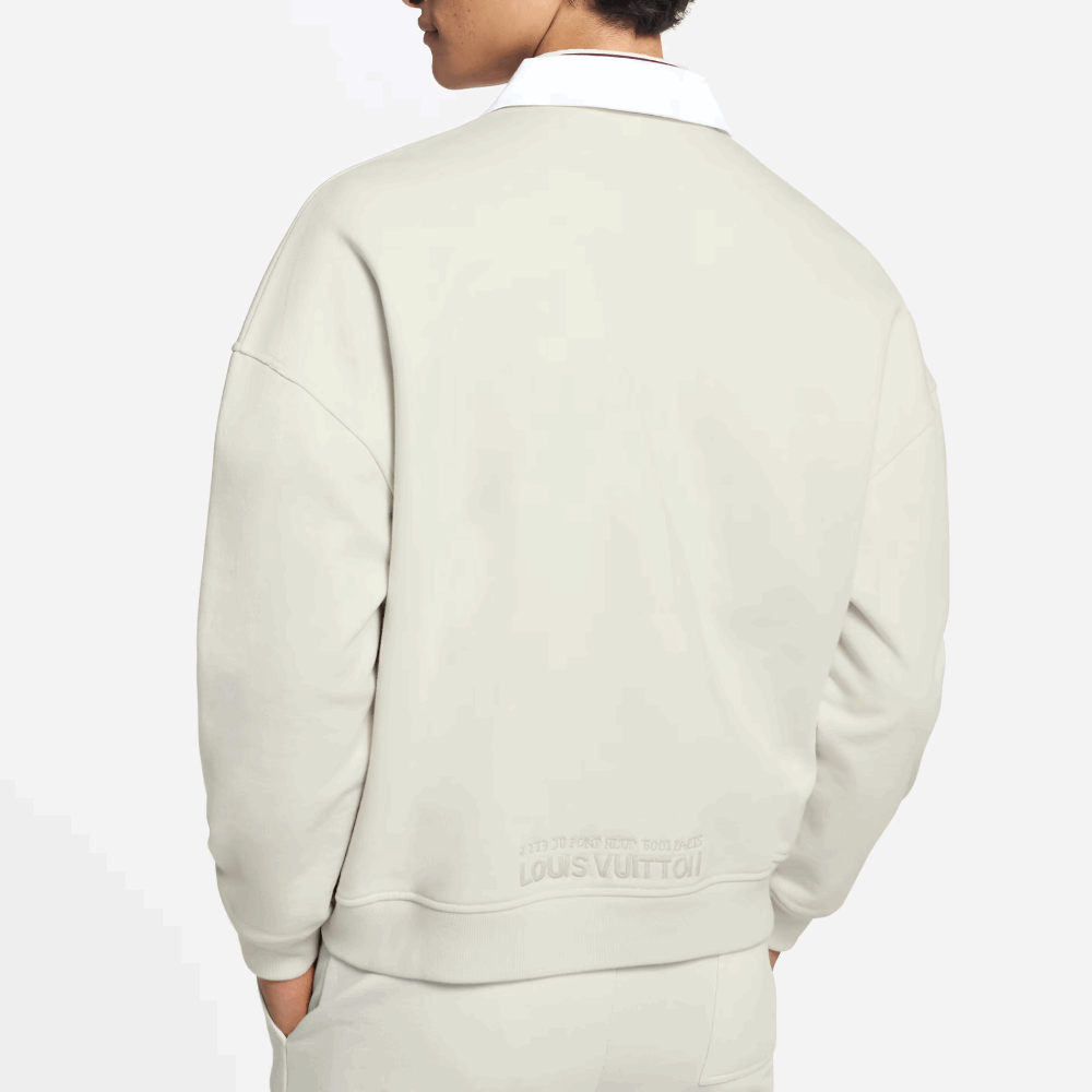 ルイヴィトン エンベリッシュド ハーフジップ スウェットシャツ 1AHW28