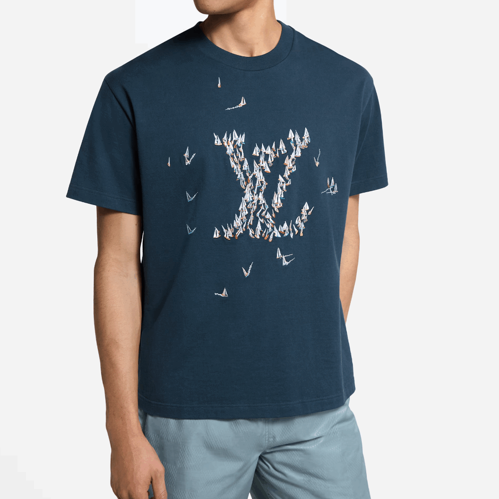 ルイヴィトン エンブロイダリー コットンTシャツ 1AHW60