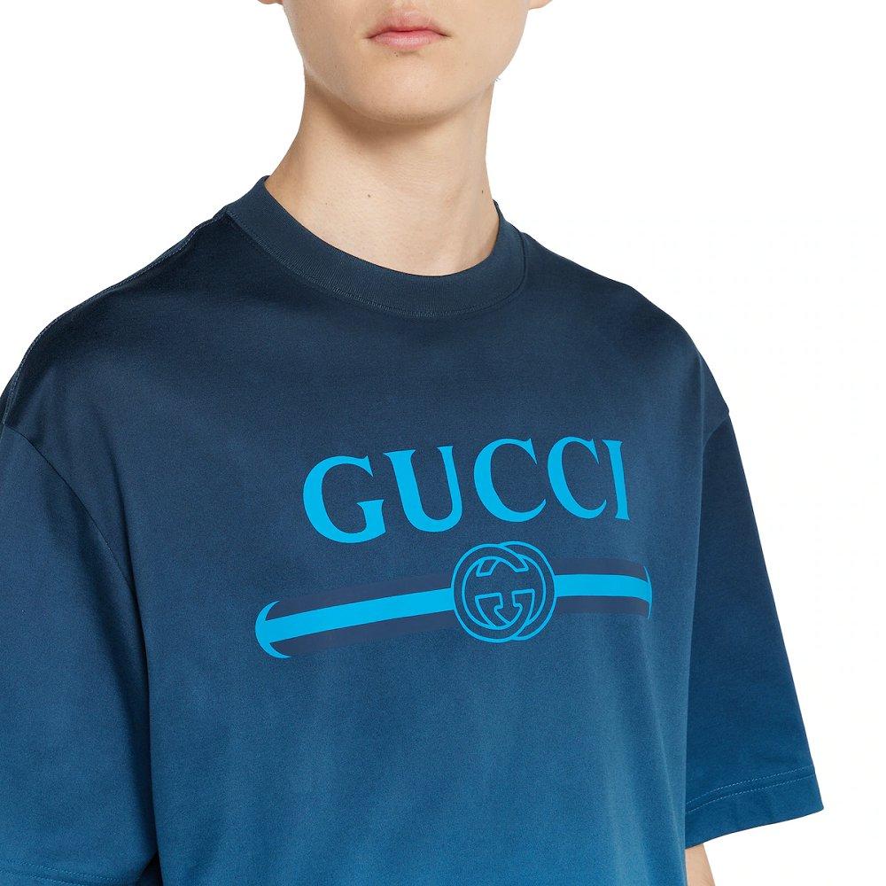 グッチ プリント テクニカルコットンジャージー Tシャツ 798115 XJHEU 4804