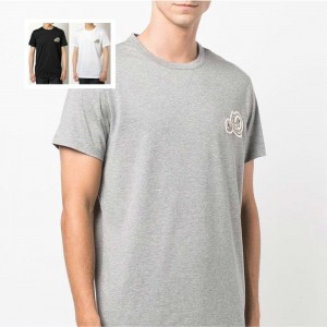 モンクレール クルーネック 半袖 Tシャツ カットソー アイコンパッチ コットン 8C00076 8390Y