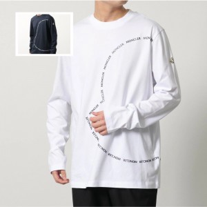 モンクレール 長袖 Tシャツ メンズ クルーネック カットソー ロンT ロゴT アイコンパッチ コットン 8D00009 8390T