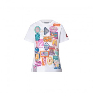 ルイ・ヴィトン トラベルパッチプリントTシャツ  1AHISN