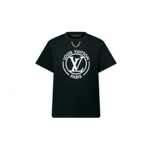 ルイ・ヴィトン フロックド LV Tシャツ  1AHEON