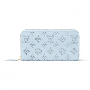 LOUIS VUITTON ジッピーウォレット ブルー モノグラム M28063