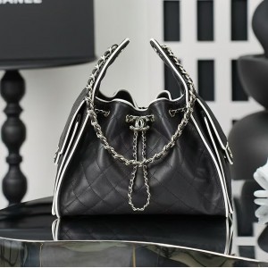 CHANEL後払い 25 スモール ハンドバッグ CCロゴ AS5293 B24123 U9622