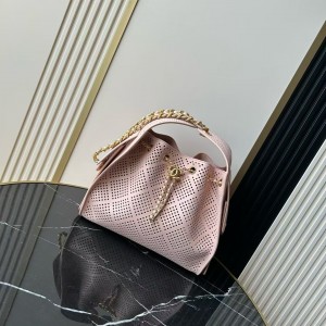 シャネル CHANEL25 スモール ハンドバッグ パンチング ピンク AS5293
