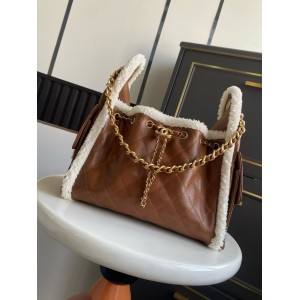 シャネル代引き CHANEL25 スモール ハンドバッグ ブラウン AS5293
