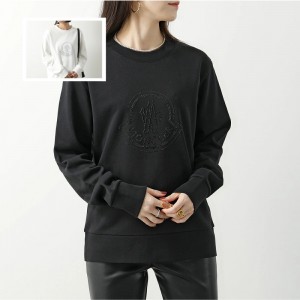 モンクレール激安 スウェット MAGLIA マーリア レディース ラインストーン ロゴ クルーネック 長袖 トレーナー 8G00053 899TR