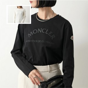 モンクレール Tシャツ レディース 長袖 クルーネック カットソー ロンT ロゴ アイコンパッチ 8D00003 829HP