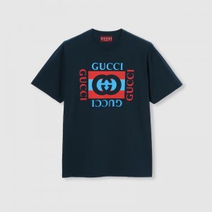 グッチ コットンジャージー プリント Tシャツ 796395 XJHDB 4027