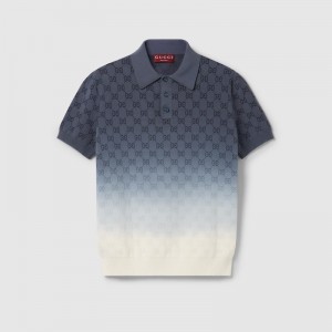 グッチ GG コットンニット ジャカード ポロTシャツ 834168 XKEZD 4804