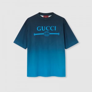 グッチ プリント テクニカルコットンジャージー Tシャツ 798115 XJHEU 4804