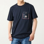 モンクレール Tシャツ メンズ クルーネック 半袖 カットソー 胸ポケット アイコンパッチ 8C00048 8390Y