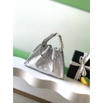 シャネル CHANEL25 スモール ハンドバッグ シルバー AS5293