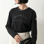 モンクレール Tシャツ レディース 長袖 クルーネック カットソー ロンT ロゴ アイコンパッチ 8D00003 829HP