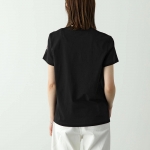 モンクレール Tシャツ 半袖 クルーネック カットソー コットン フロッキープリント ロゴ  8C00016 829HP