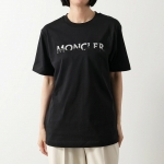 モンクレール Tシャツ レディース 半袖 クルーネック カットソー コットン スパンコール 刺繍 ロゴパッチ 8C00028 829HP